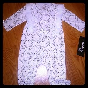 NWT Bebe Baby Ruffle Footed Sleeper